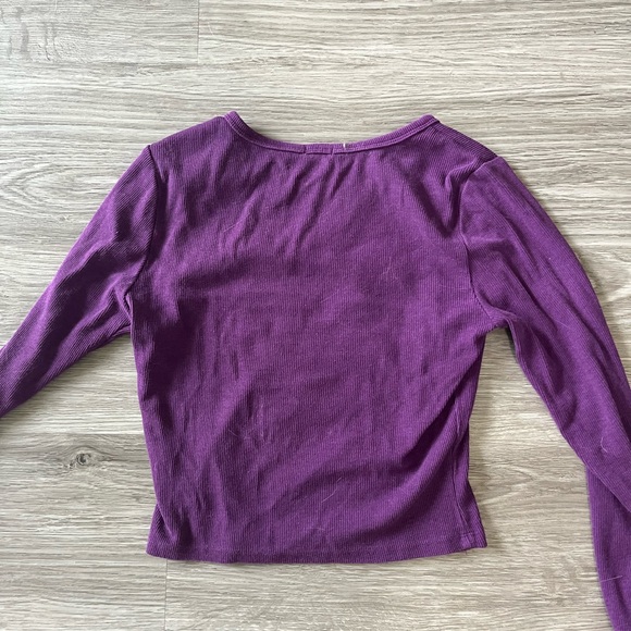 Garage Purple Ribbed Longsleeve - Picture 2 of 2